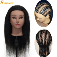 african mannequin head with real hair afro heads professional styling braiding training hairart barber hairdressing tools wigs