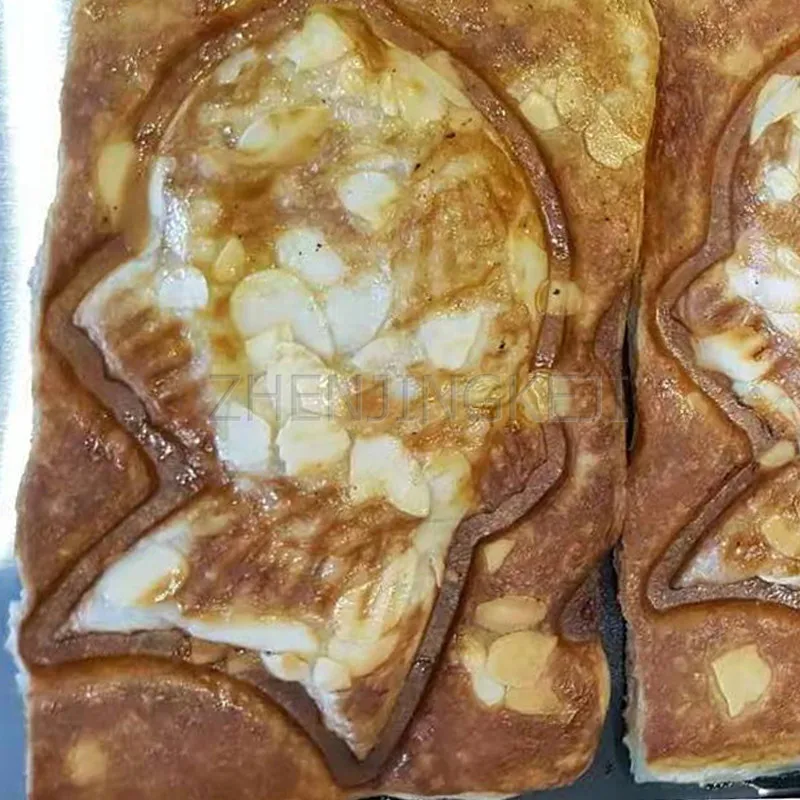 

Waffle Pan Machine 4 Molds Fish Shaped Non-stick Pan Gourmet Snack Shop Equipment Pancake Maker Croissant Sea Bream 220V/2400W