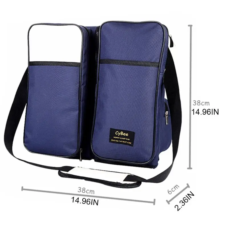 

3 in 1 Large Capacity Diaper Bag Tote for Mom Dad Travel Baby Care Shoulder Bags Portable Folding Baby Bed