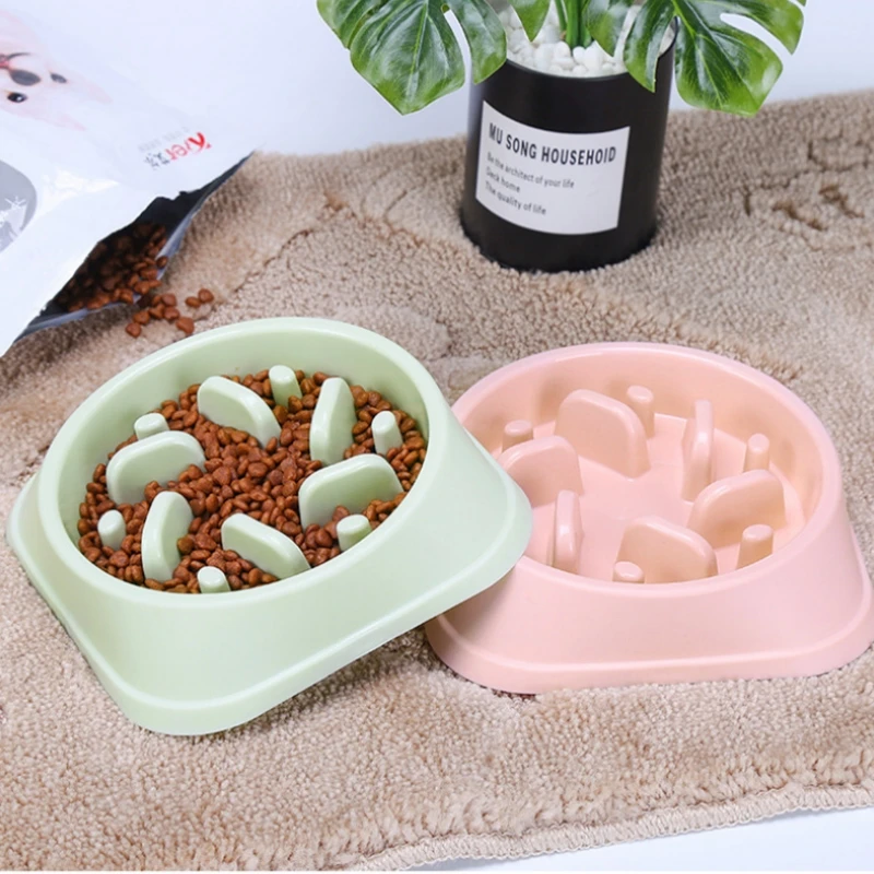 

Slow Eating Bowl for Dogs Cats Big Hunting Feeder Pets Food Puzzle Container Anti-Choke Training Plate Prevent Obesity Anti-Slip