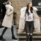 Верхняя одежда, Женская модная куртка, пальто, женская зимняя длинная пуховая куртка с большим меховым воротником, с подкладкой, бархатная, утепленная, теплая, розовая, 2019