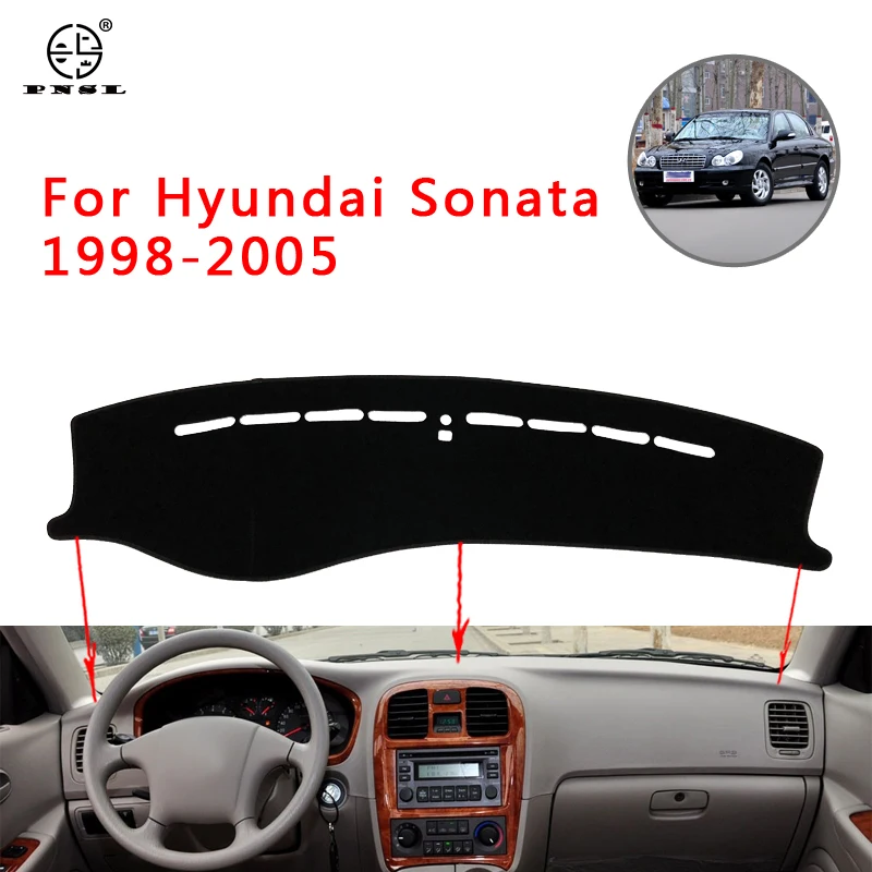 PNSL коврик для приборной панели автомобиля Hyundai Sonata 1998 1999 2000 2001 2002 2003 2004 с защитой