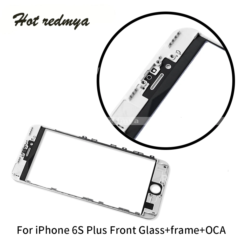 

10pcs Front Glass Touch Screen Digitizer Panel For iPhone 6S Plus 6splus Outer Glass+ OCA+Frame Replacement Parts