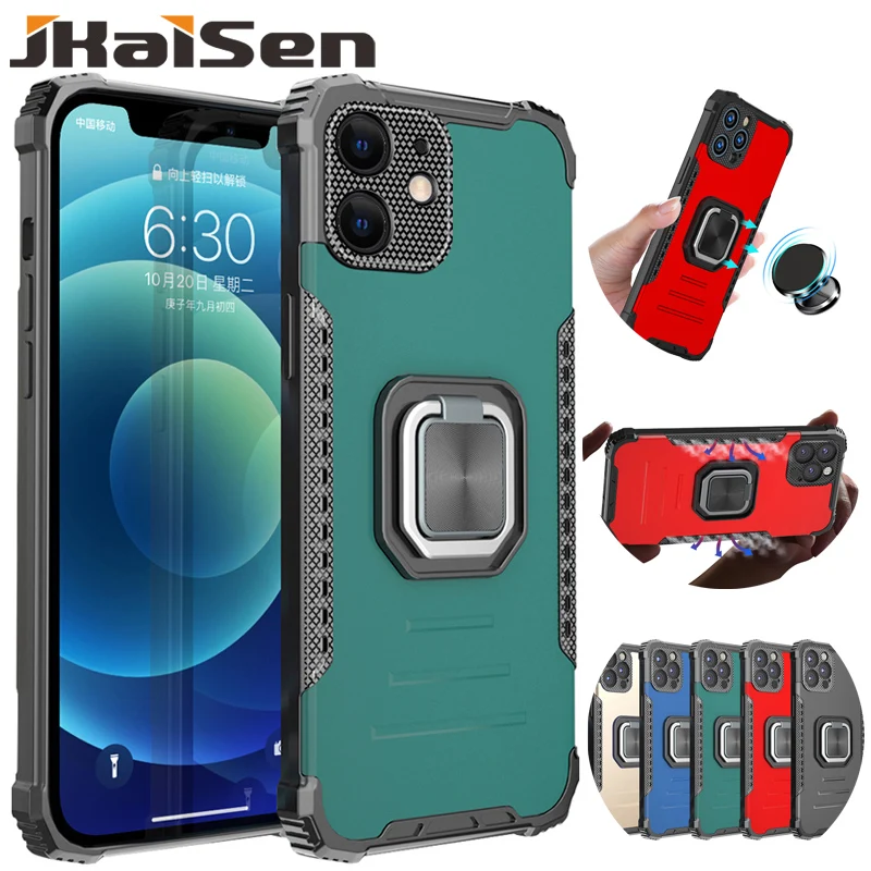 

JKaiSen Shockproof Finger Ring Protective Case For Xiaomi 11X 11i 5G POCO F3 Magnetic Bracket Phone Cover For Redmi K40 Pro Plus