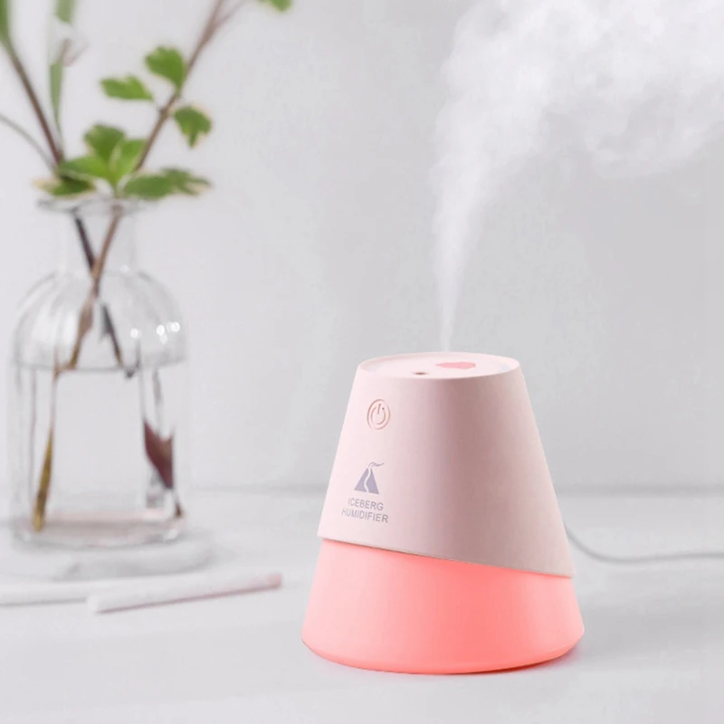 

Ultrasonic Iceberg Air Humidifier USB Aroma Essential Oil Diffuser Air Purifier Home Car Mist Maker LED Air Freshener