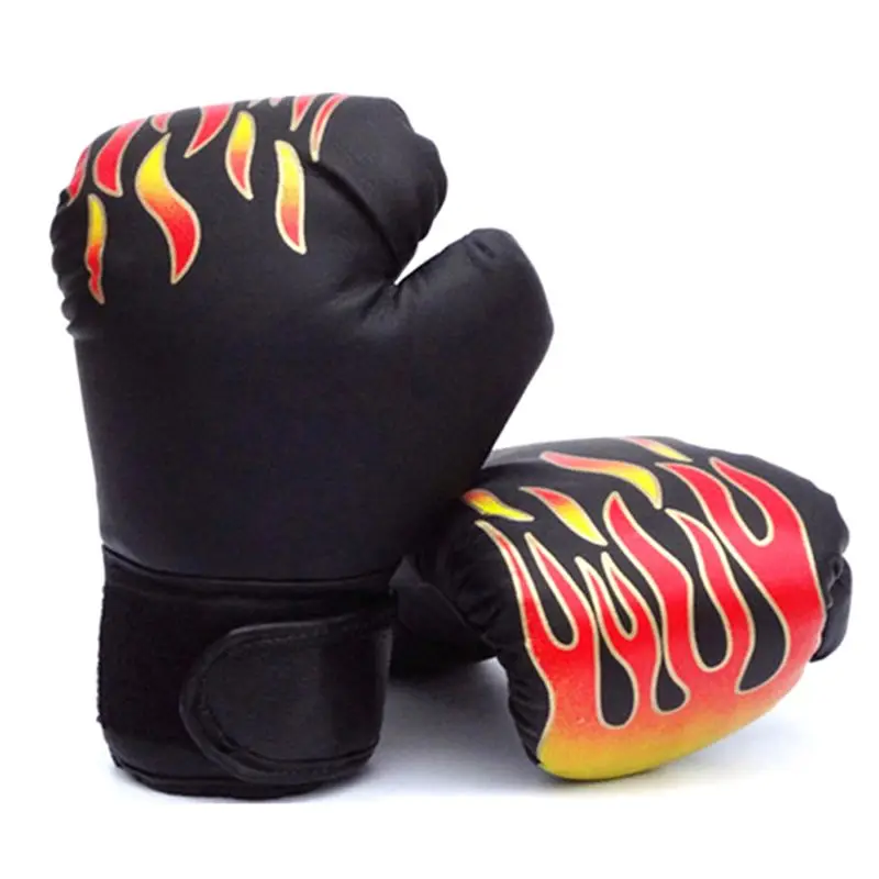 Модные детские дышащие перчатки из искусственной кожи Детские Боксерские для