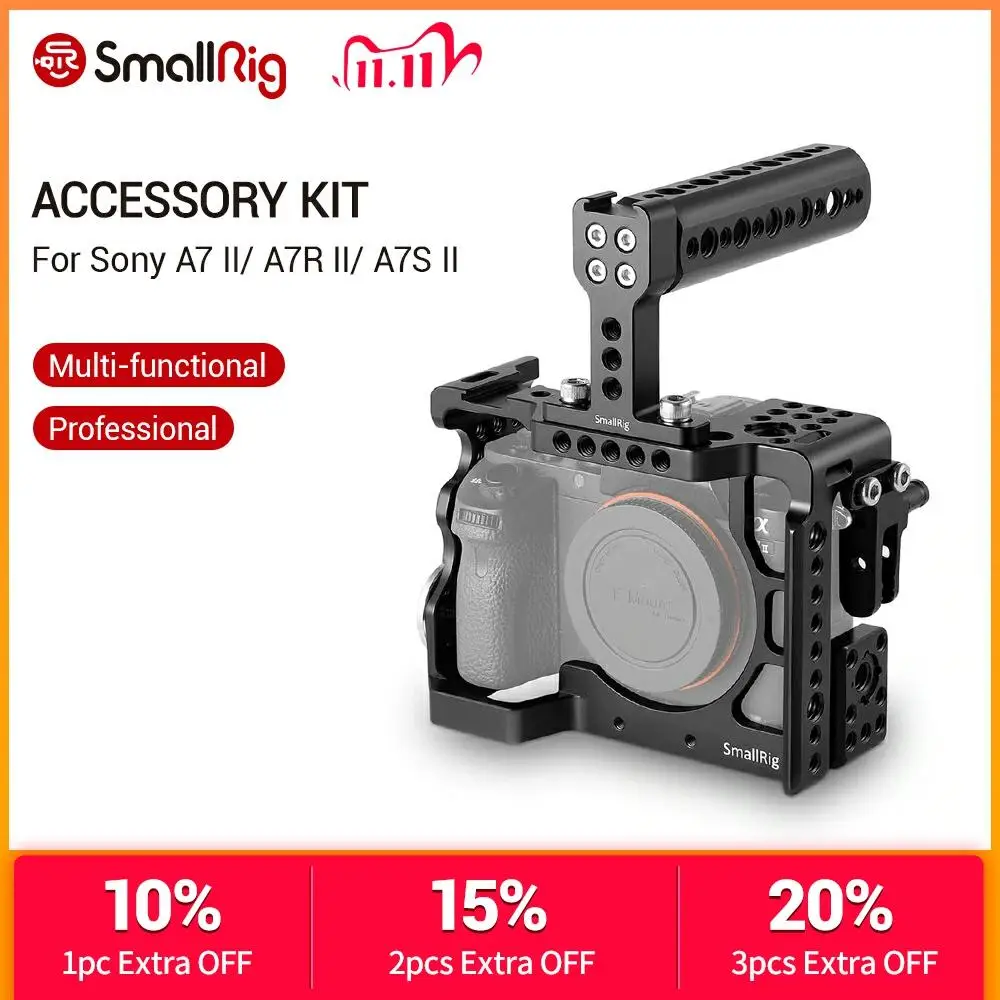 SmallRig A7ii Защитная клетка для камеры Sony A7II/ A7RII/ A7SII с верхней ручкой ARRI Rosette набор