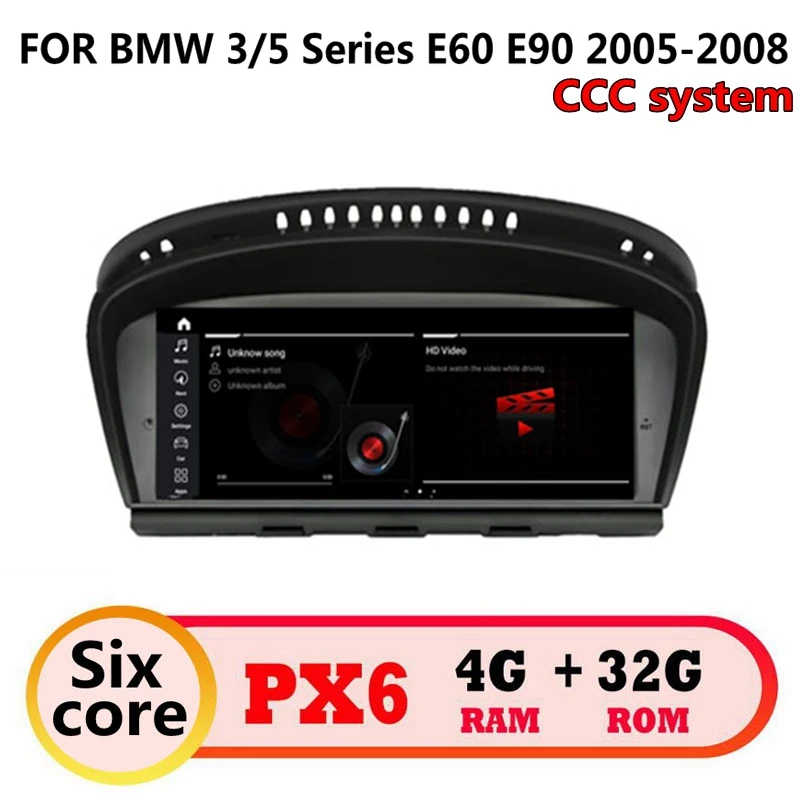 Android 9 0 PX6 4 + 32 ГБ Автомобильный DVD Плеер головное Радио стерео для BMW 3/5 серии E60 E90 CCC