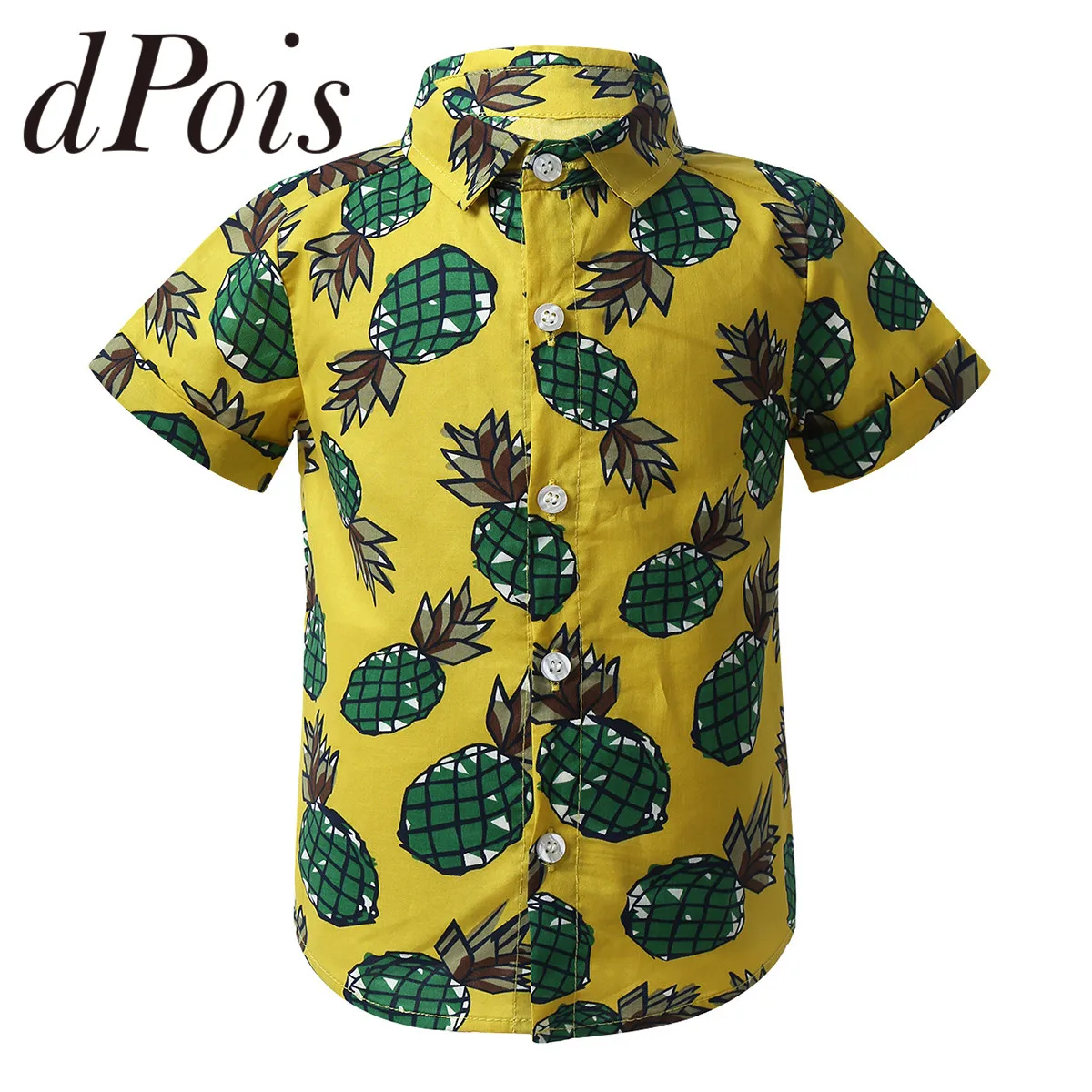 Футболка детская хлопковая с коротким рукавом Повседневная пляжная рубашка