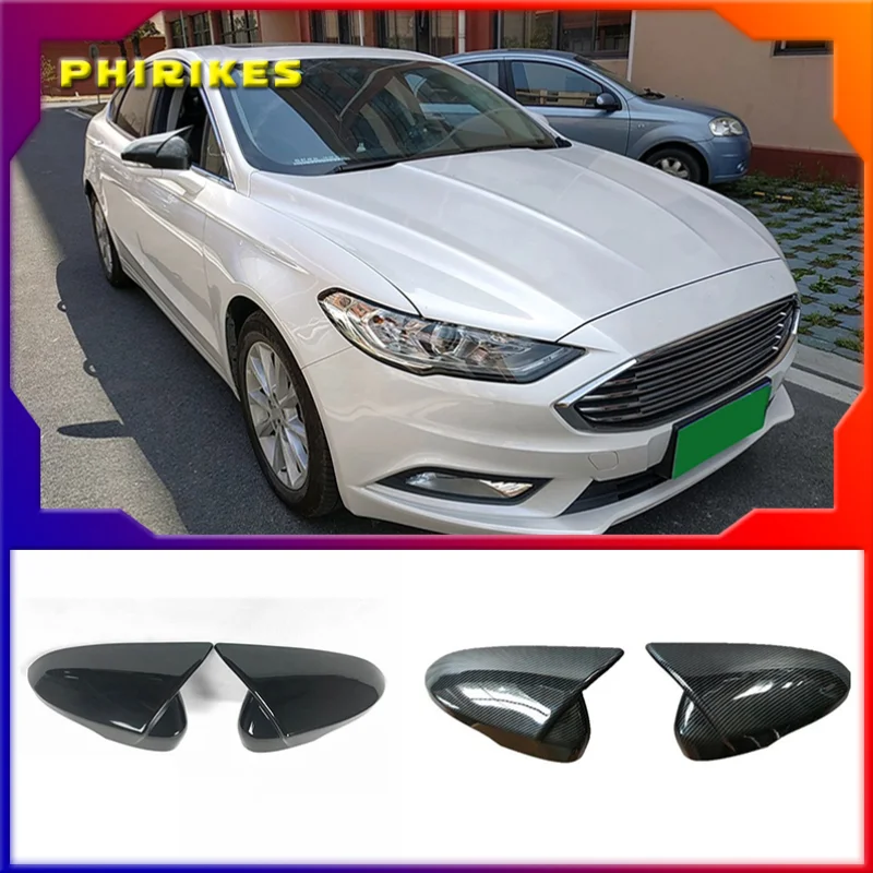 

Car Chrome Rear View Mirror Decoration Cover Side Door Mirror Cover Cap for Ford Mondeo Fusion 2013-2020