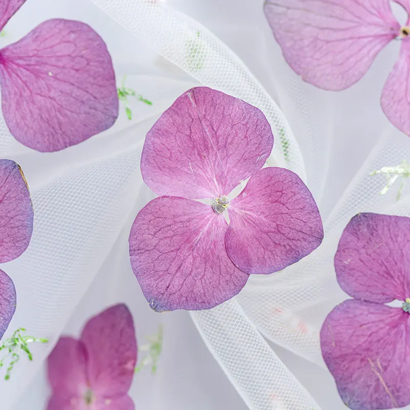 Натуральный цветок гортензии рубинового цвета для украшения сделай сам 120 шт. |