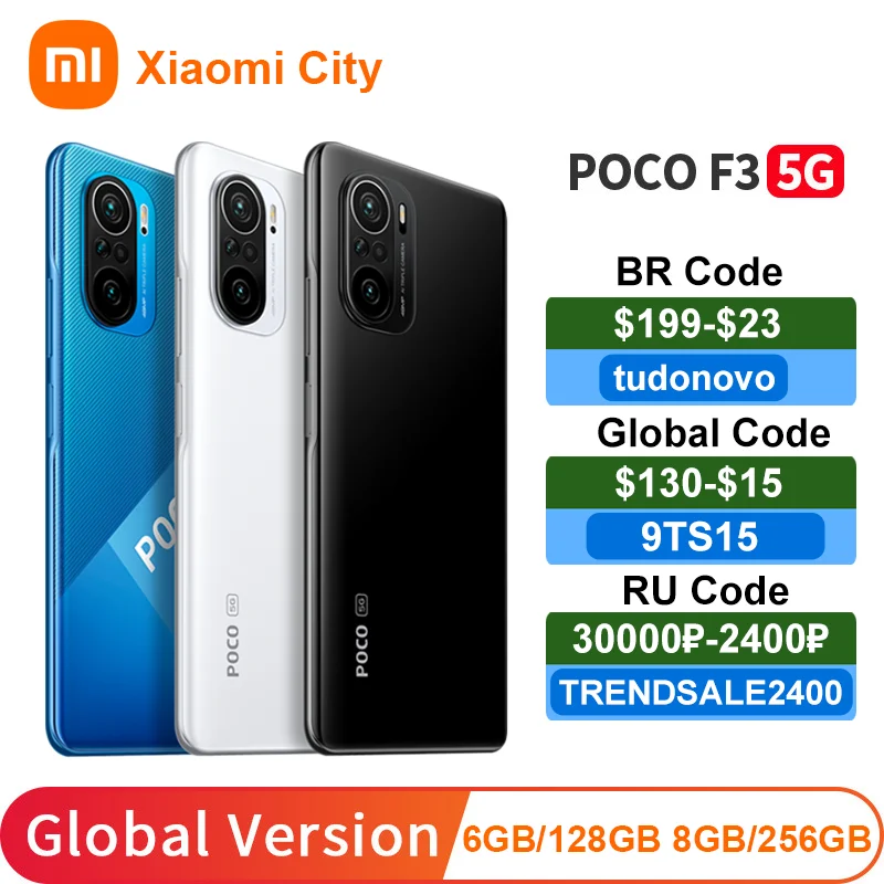 Poco F3 5G Smartphone Poco F3 NFC Big Display Snapdragon™870 Dolby Atmos®Dual Cellphone
