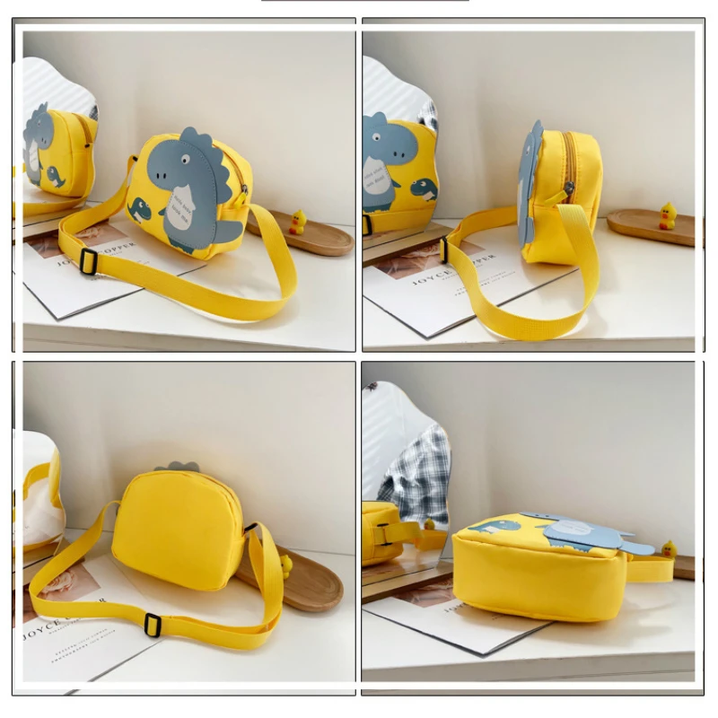 

Cartoon Dinosaur Children's Cute Messenger Bag Fashion Girls Nylon Small Shoulder Bag Mini Coin Purse for Boys Kids Handbags