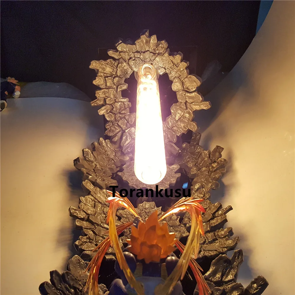 

Anime Figures Dragon Ball Z Vegeta Night Lights Set Super Saiyan Super Saiyan Model Action Figurals Base Led Decor Visual Figma