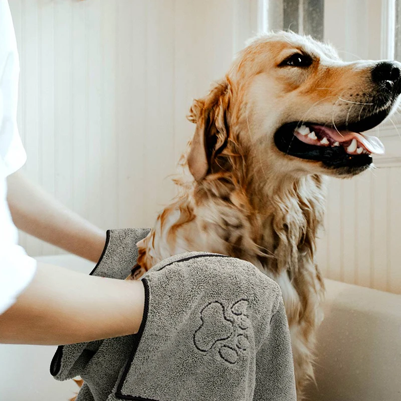 

Полотенце для домашних питомцев, супервпитывающий банный халат для собак, банное полотенце из микрофибры, быстросохнущее удобное банное по...