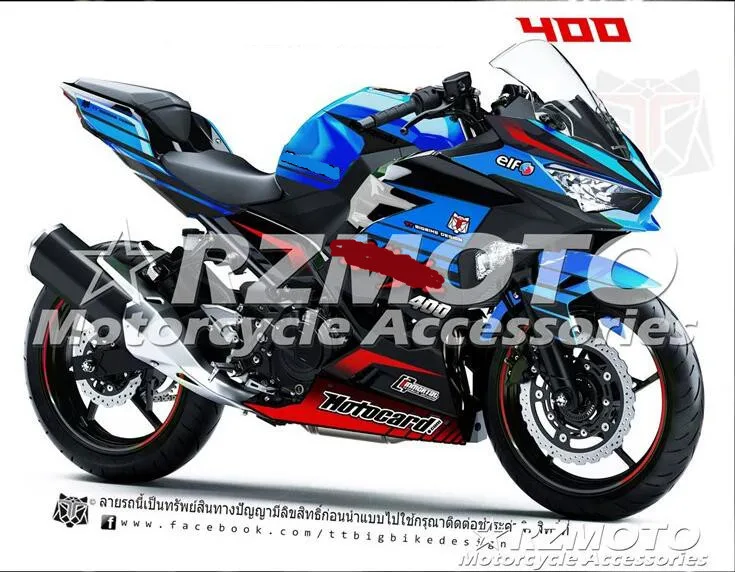 

Обтекатели из углеродного волокна для мотоциклов kawasaki ninja 400 2018 разных цветов No.0012B1