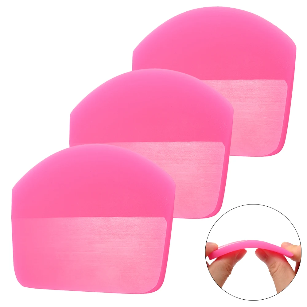 FOSHIO 1/3pcs Arc-Shape TPU PPF Scraper Window Tint Film Cleaning Soft Rubber Squeegee House Glass Water Wiper Car Styling Tool