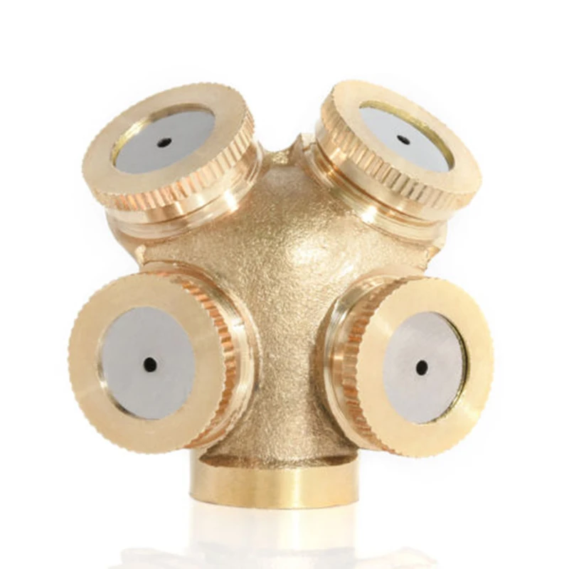 

1/2/3/4 Holes Garden Sprayer Nozzle Adjustable Brass Atomizing Spray Misting For Home Watering Garden Irrigation Tools