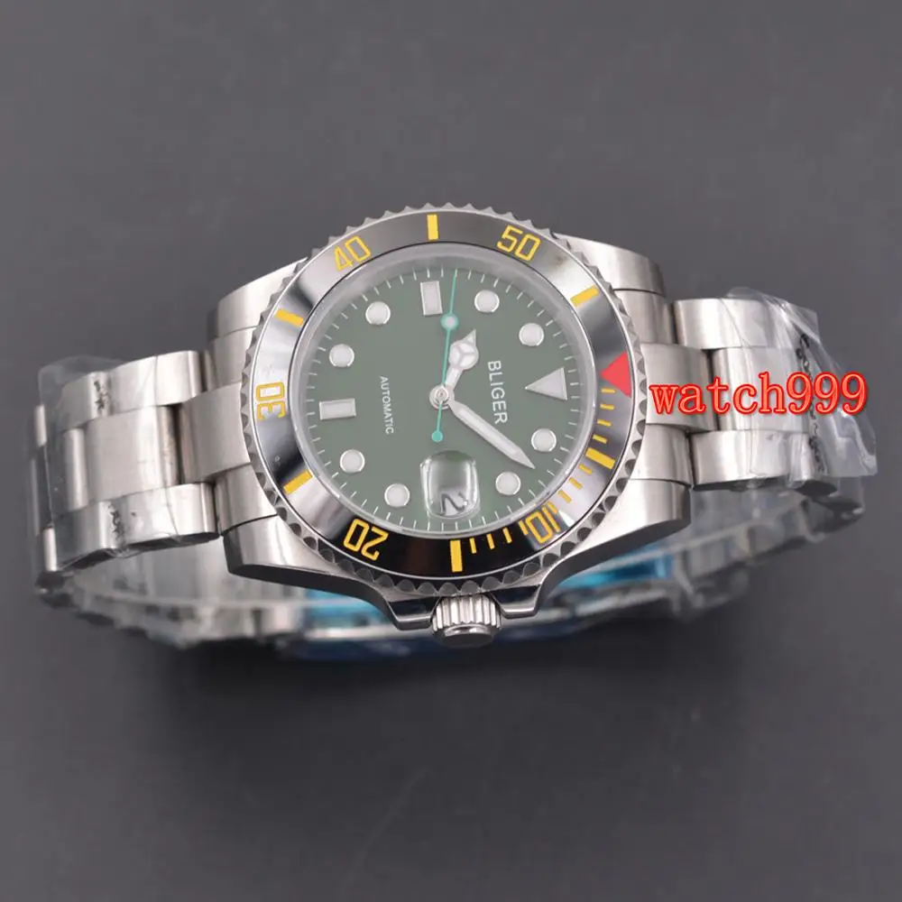 Часы Bliger Мужские механические с керамическим корпусом водонепроницаемые