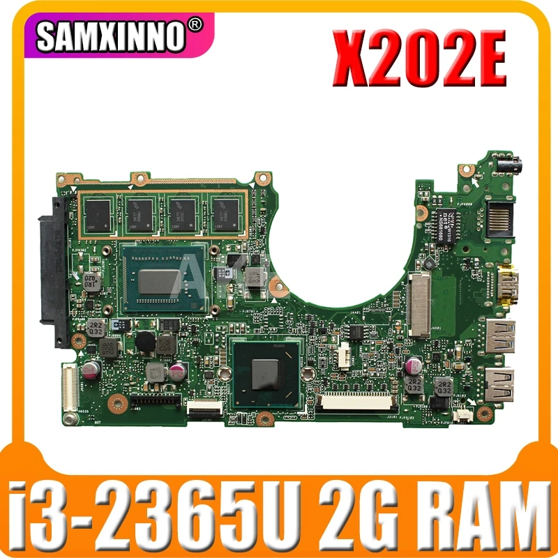 Для For Asus X202E X201E S200E 2GB REV 2 0 процессор Материнская плата i3 2365 2G память на плате 100%