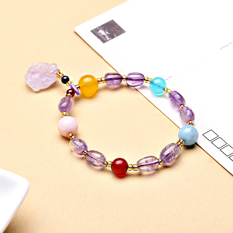 Оптовая продажа с фабрики натуральный Фиолетовый Новый лавандовый цвет браслеты