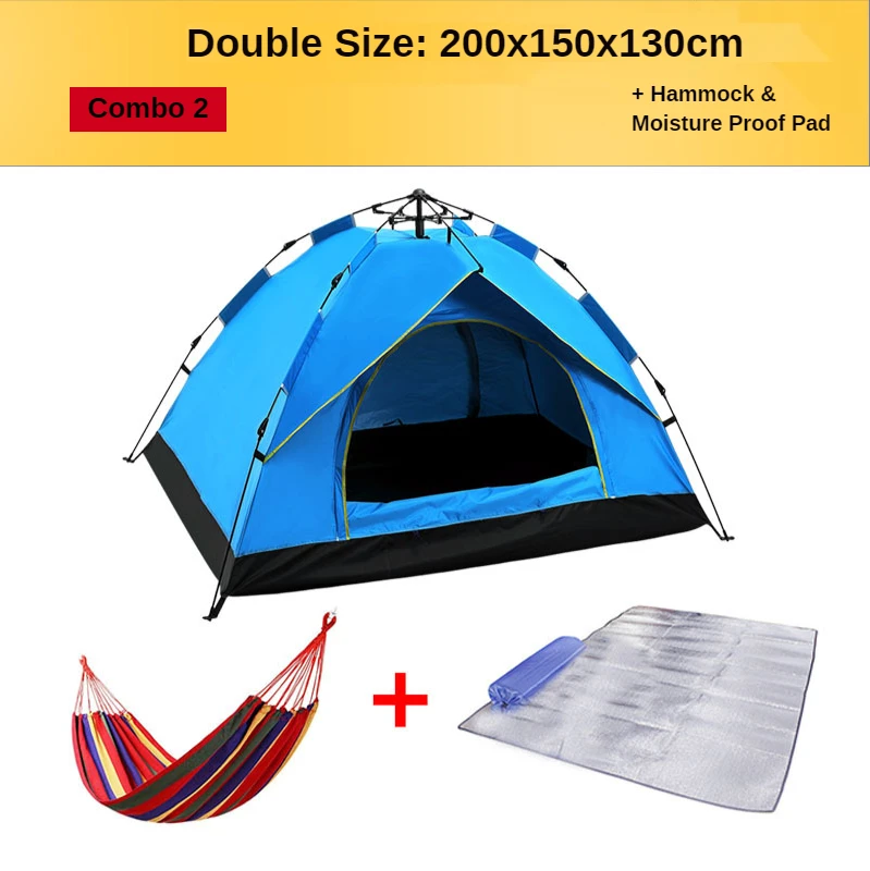 

Desert Field Camping Automatic Tent 2-person Camping Tent Convenient For Setting Portable Backpack Shading Traveling And Hiking