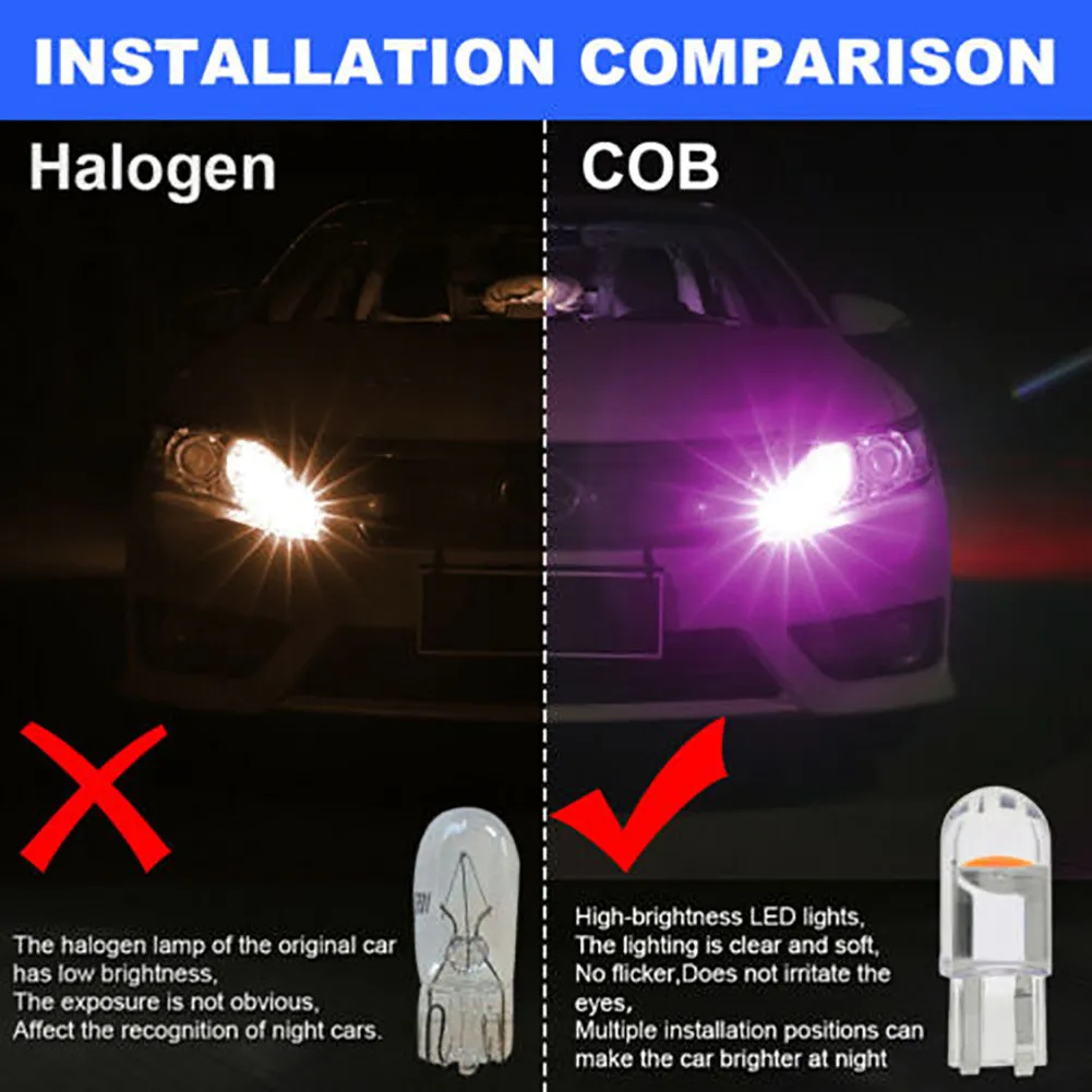 

Tail Lamp Map Bulbs 152 W5W 158 159 194 20pcs 24x9x8 Mm Dome Interior LED