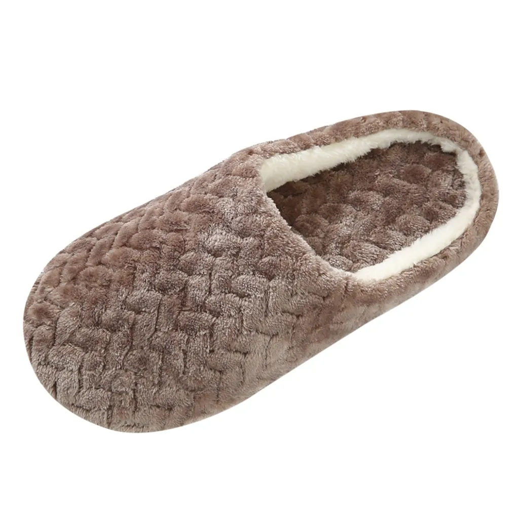 coffee New Women's House Slippers Slip-On Anti-Skid Flower Indoor Casual Shoes Snow Slipper Fashion Casual Ladies Shoes slippers#1 - Цвет: coffee