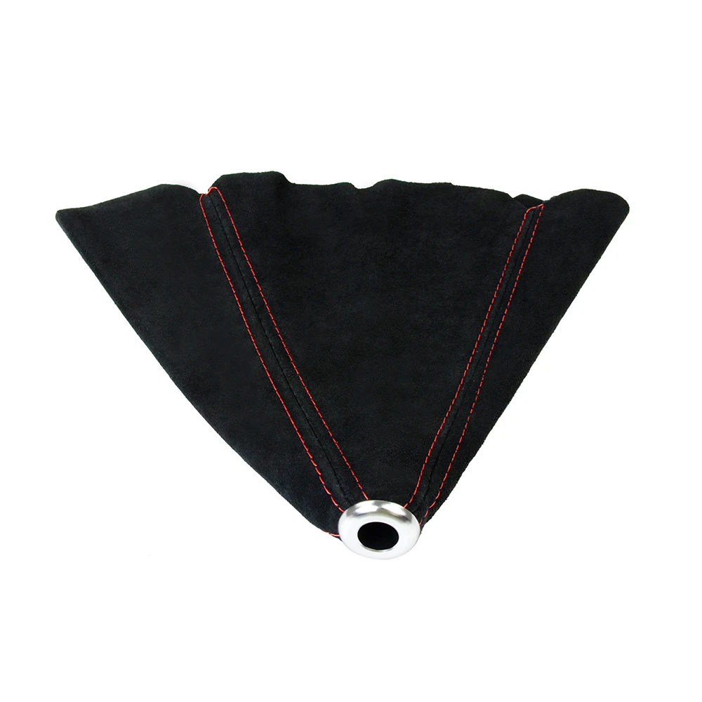 Бесплатная доставка-замшевая кожаная синяя/красная ручка переключения передач