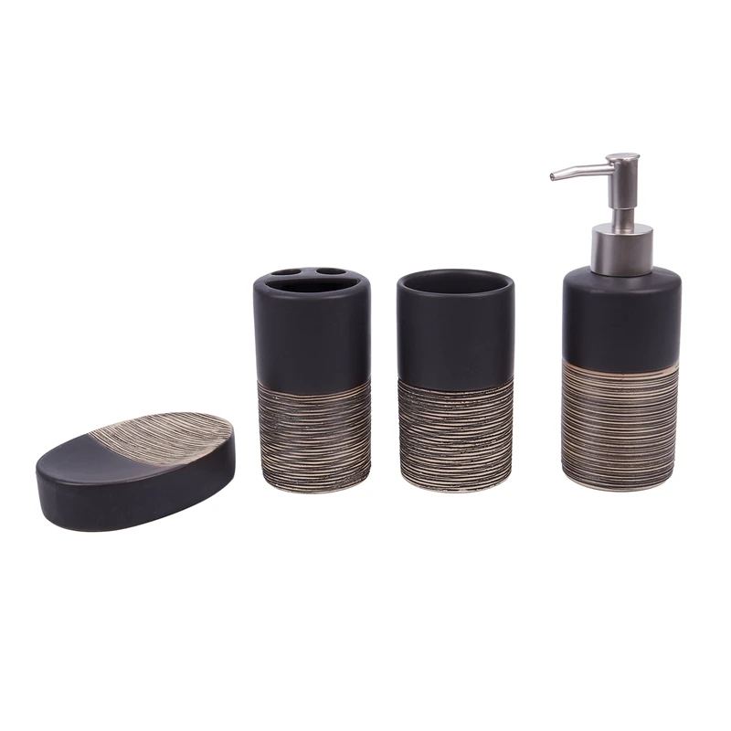 4 шт. фарфоровый набор для ванной комнаты Европейский керамический диспенсер