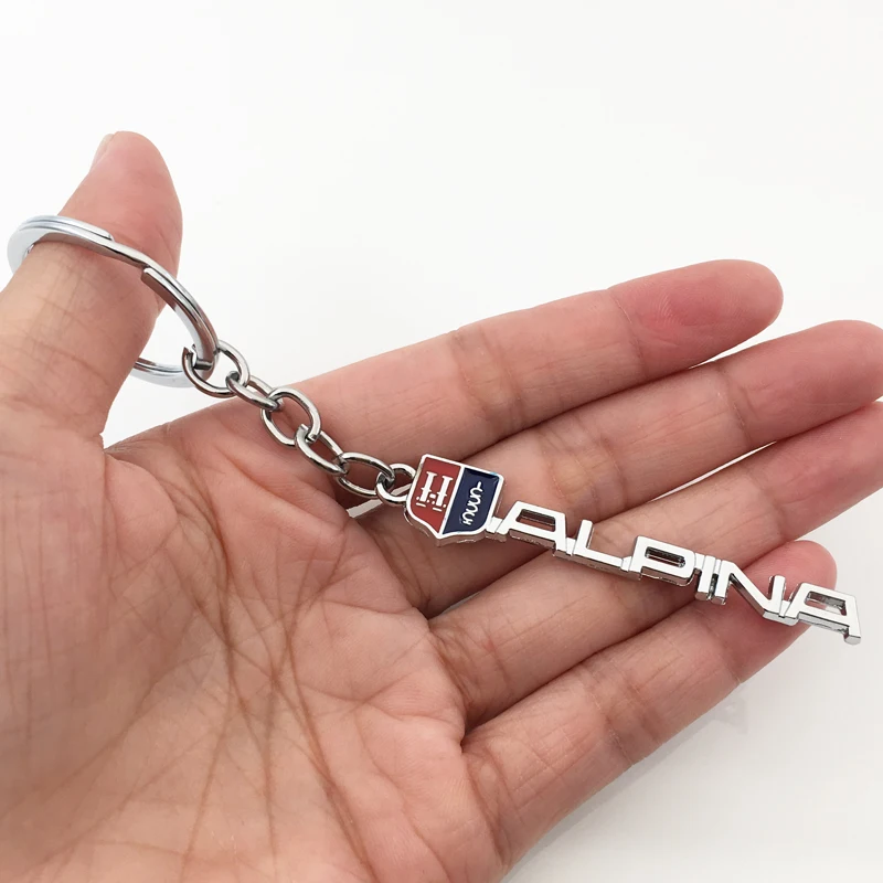 3D металлический брелок для ключей автомобиля с Логотипом BMW ALPINA F10 F20 F30 E38 E39 E46 E60 E90
