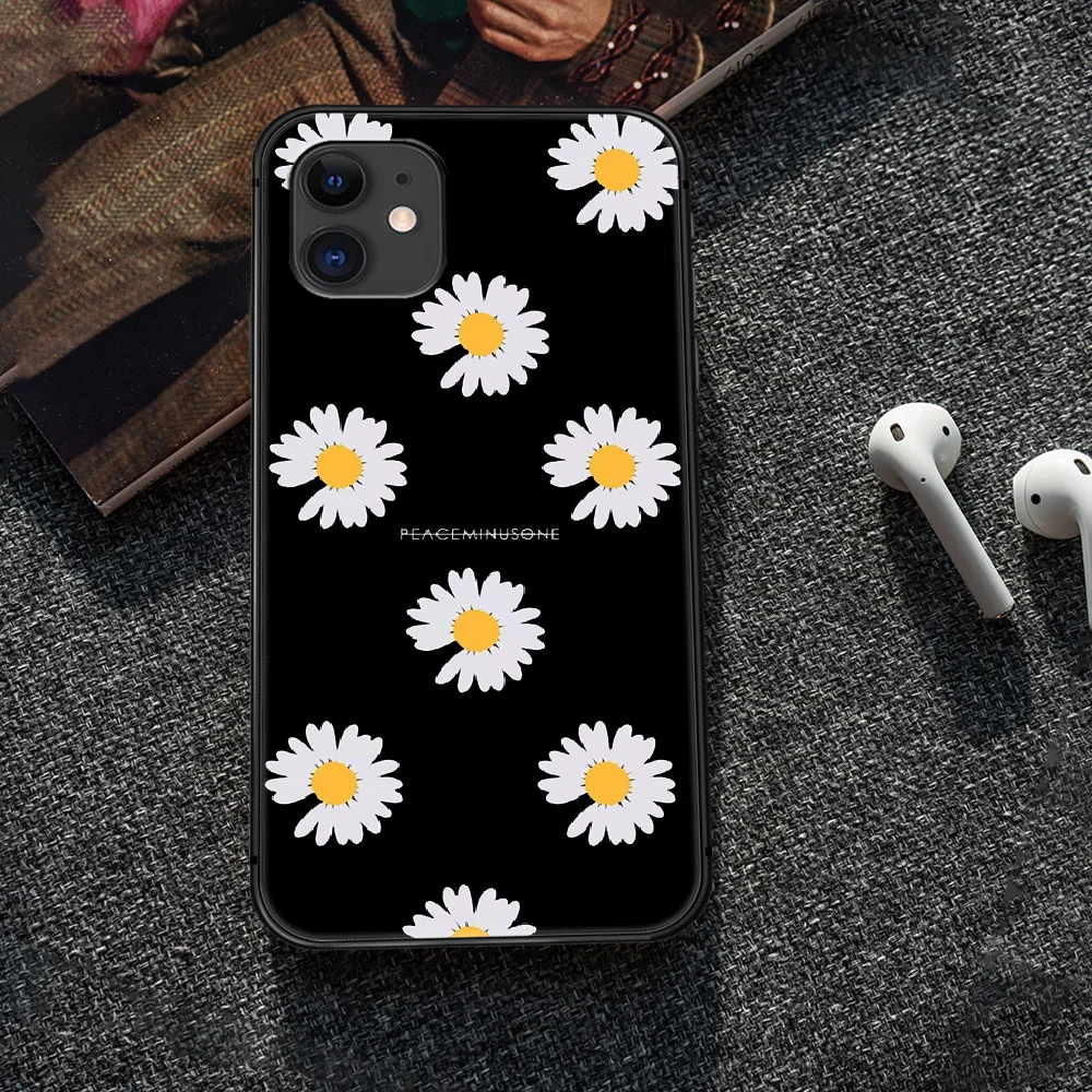 

INS Korea brand peaceminusone Phone Case Cover Hull For iphone 5 5s se 2020 6 6s 7 8 12 mini plus X XS XR 11 PRO MAX black