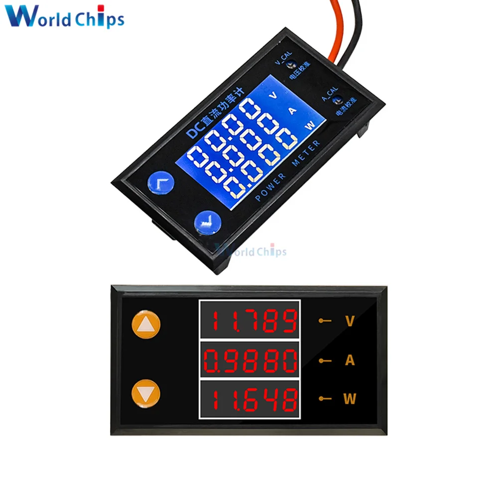 Измеритель мощности постоянный ток 0 200 в 10 А тестер тока детектор ЖК дисплей 4/5