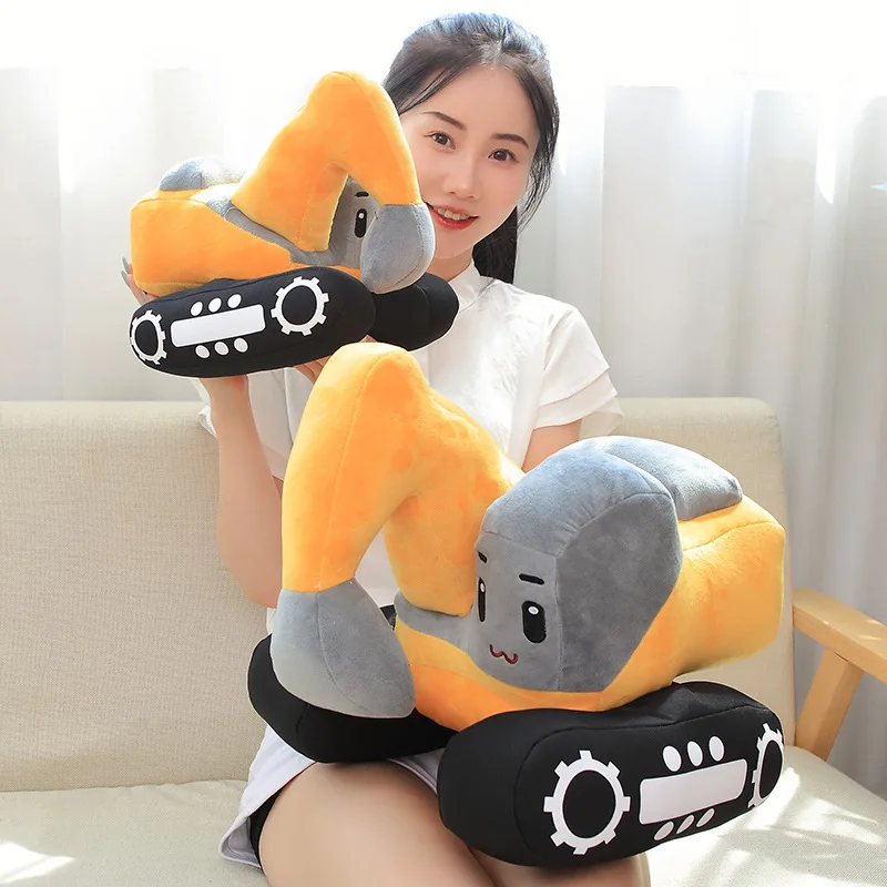 

Cute Cartoon Stuffed Excavator Pillow Soft Stuffed Toys Creative Plush Toys for Boys Baby Room Decoration Kids Birthday Gifts