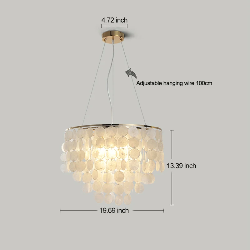 Современный подвесной светильник с белым корпусом Регулируемый потолочный для