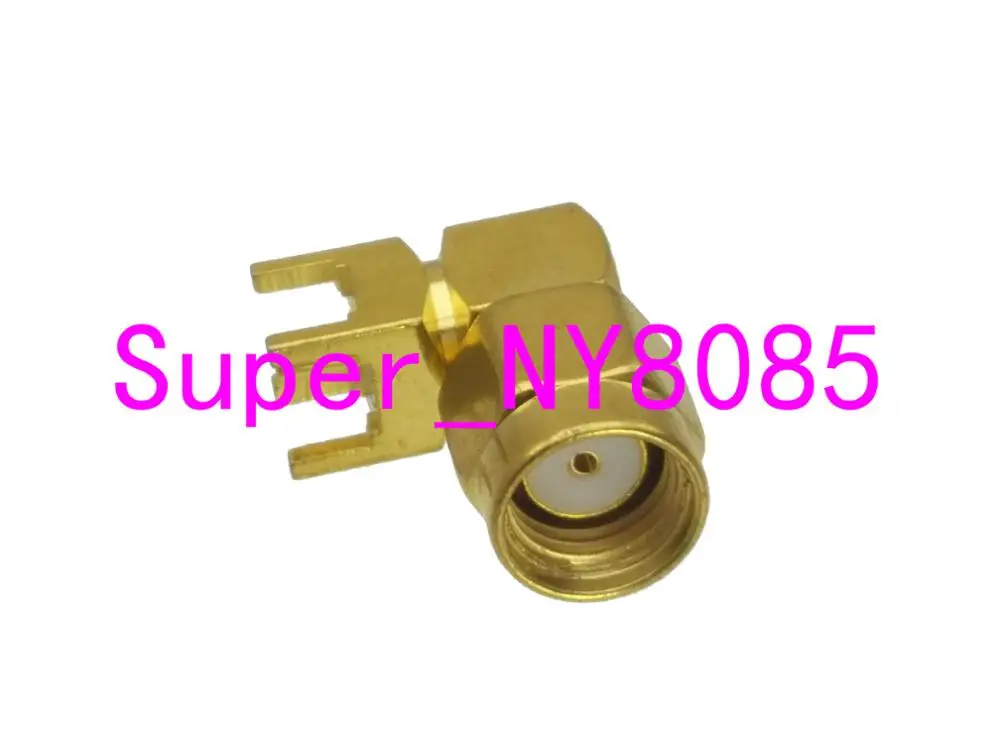 RP SMA штыревой штырь с прямым углом припоя для монтажа на печатную плату RF