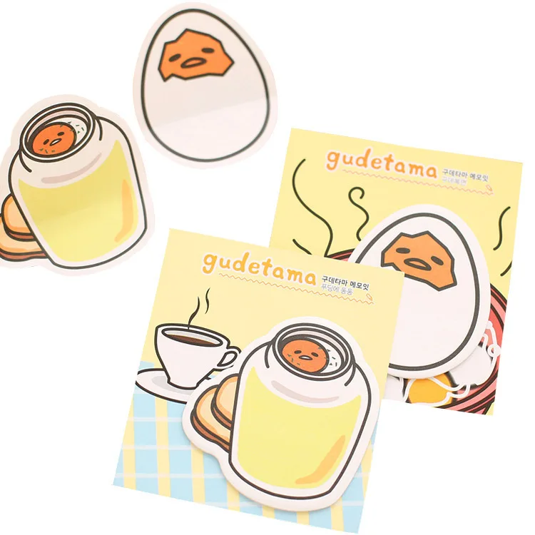 20 Pcs New Cute Cartoon Egg Sticky Note Canned Egg Note Book Wholesale Free Stickers Memo Sheets Office Decoration