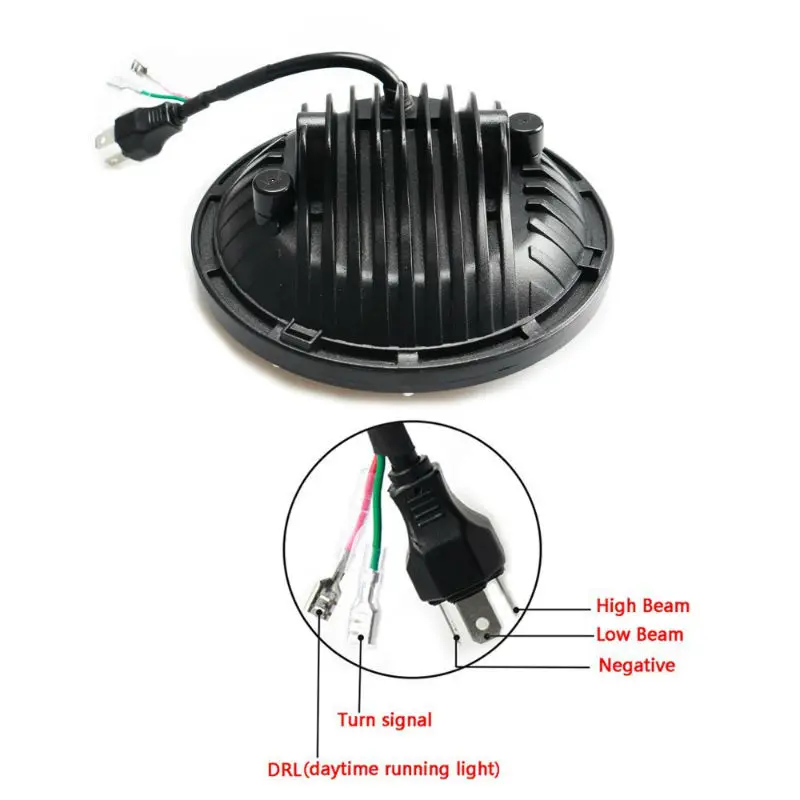 Круглый гало-светодиод 7 дюймов 130 Вт фара ближнего и дальнего света для Jeep Wrangler JK