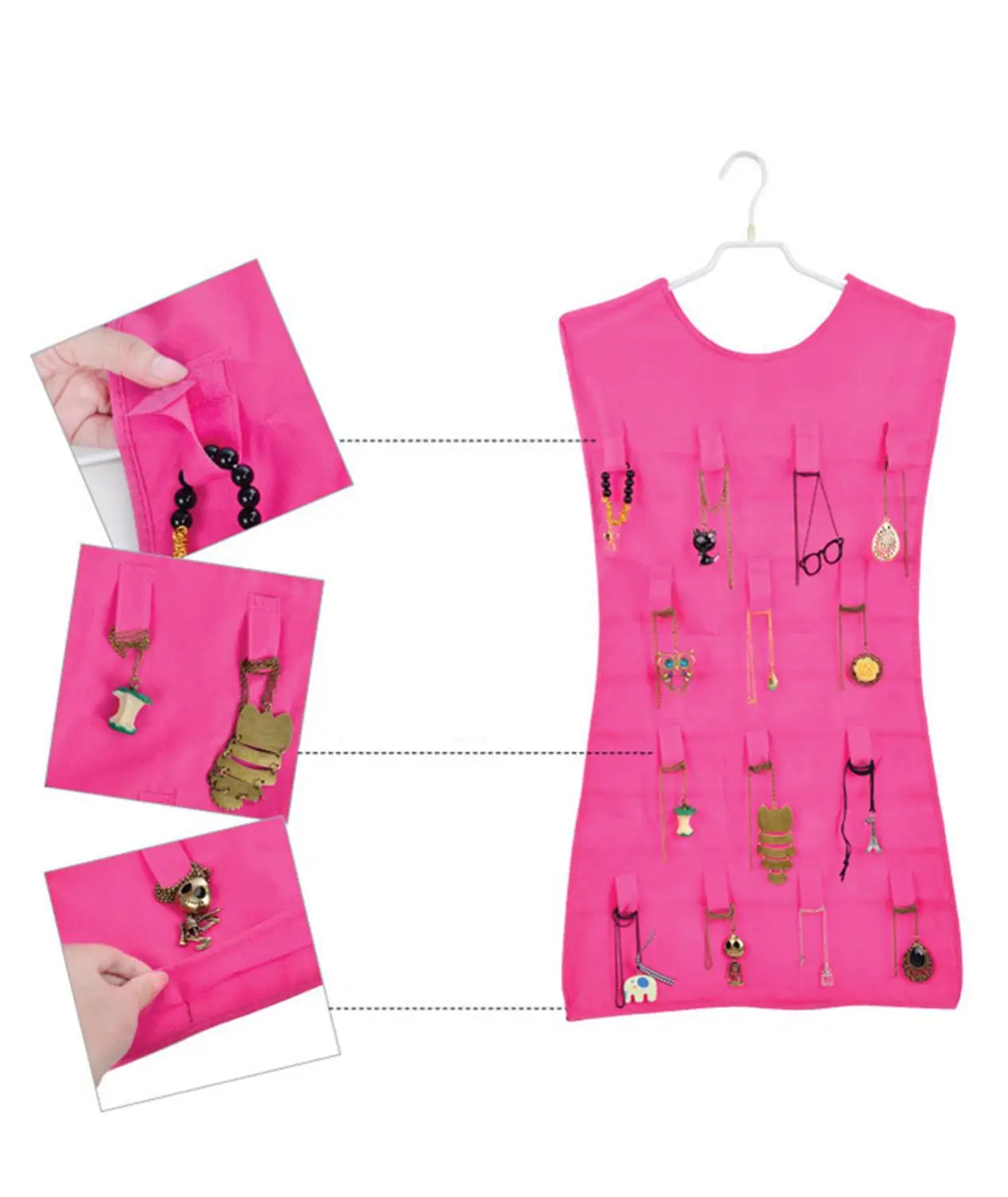 JYTOP 30 карманов и 14 крюк петля подвесной органайзер для ювелирных изделий