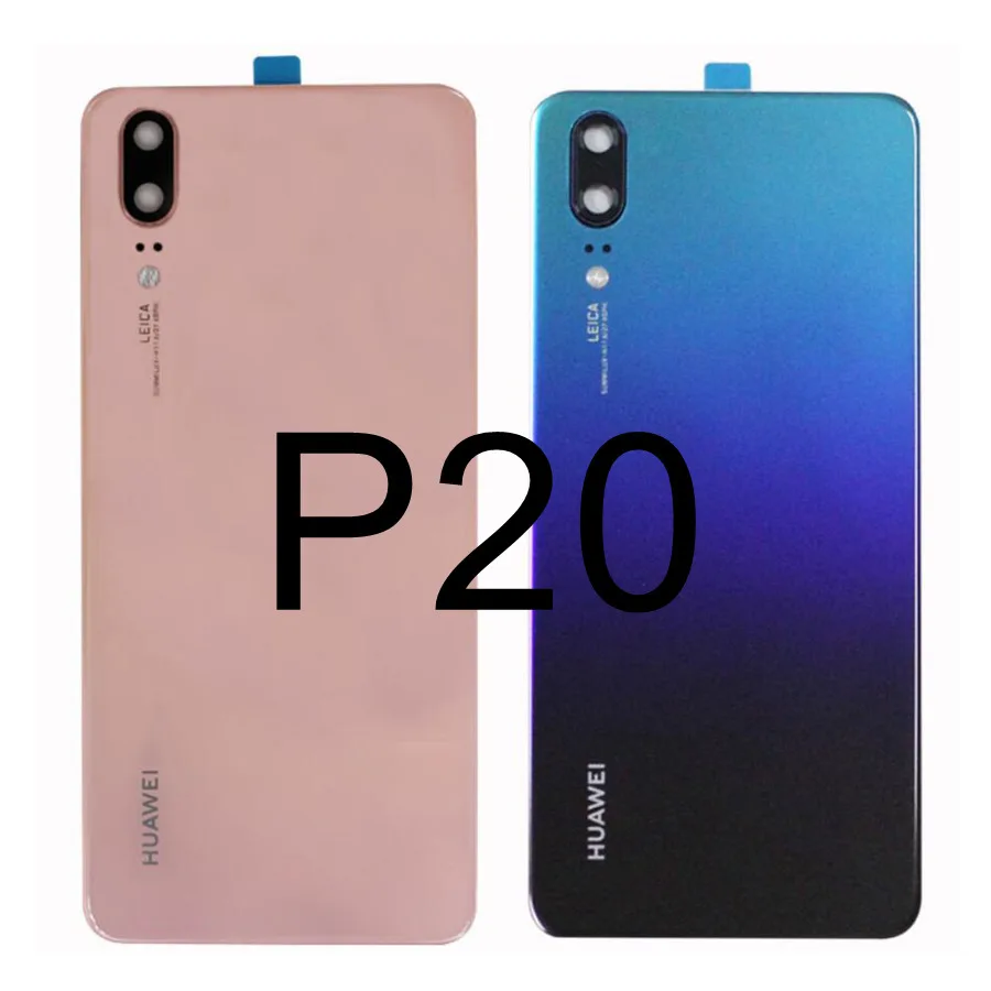 Для huawei P20 Pro крышка батареи Задняя стеклянная Задняя Дверь Корпус чехол панель+ объектив камеры для huawei P20 Lite крышка батареи Nova 3e