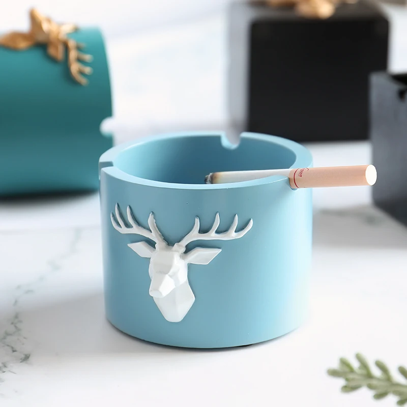 Круглая квадратная Мини пепельница из смолы для дома офиса гостиницы уличная