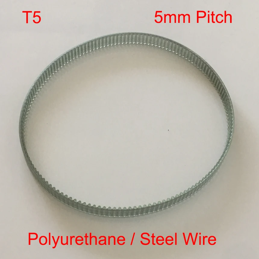 

T5 550mm 560mm 575mm 110 112 115 Tooth 10mm 15mm 20mm Width 5mm Pitch Polyurethane PU Steel Wire Cogged Synchronous Timing Belt