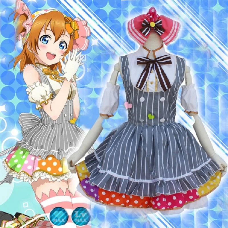 Японское аниме Love Live Tojo/ Umi/ Eli/ Hanayo/Nico/Rin форма сладкой горничной платье принцессы