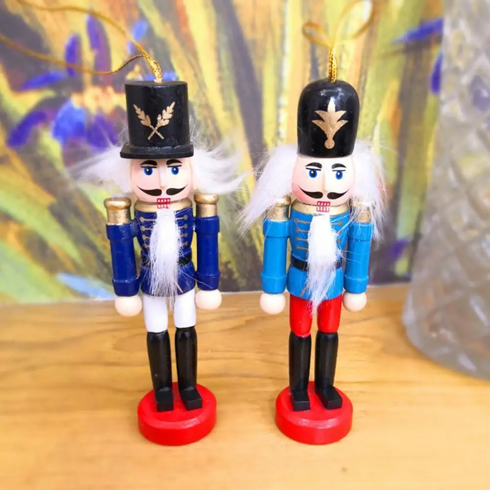 

6Pcs/Set Nutcracker Puppet Walnuts Soldiers Hanging Design Christmas Tree Pendant Ornaments Band Doll Xmas Tree Home Decoration