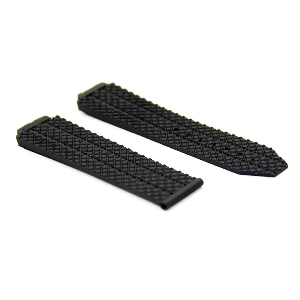 Силиконовый ремешок 25 мм для Hublot пластиковый с черным шоколадным запахом ПУ