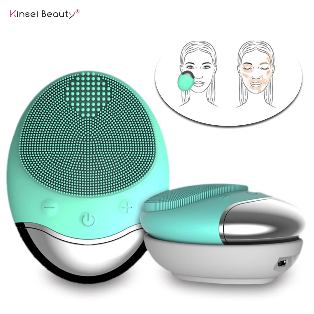 

Electric Wireless Facial Cleansing Brush Silicone Face Washing Cleaning Brushes Anion Imported Bamboo Charcoal Face cleansing