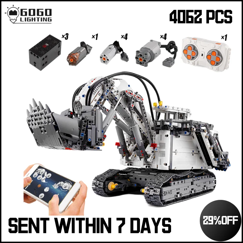 

MOC CREATOR APP Remote Control Truck R9800 Terex RH400 Mining Excavator High-Tech Model Building Blocks Bricks Kids Toys Gift