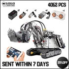 MOC CREATOR грузовик с дистанционным управлением APP R9800 Terex RH400 горный экскаватор высокотехнологичная модель строительные блоки кирпичи детские игрушки подарок