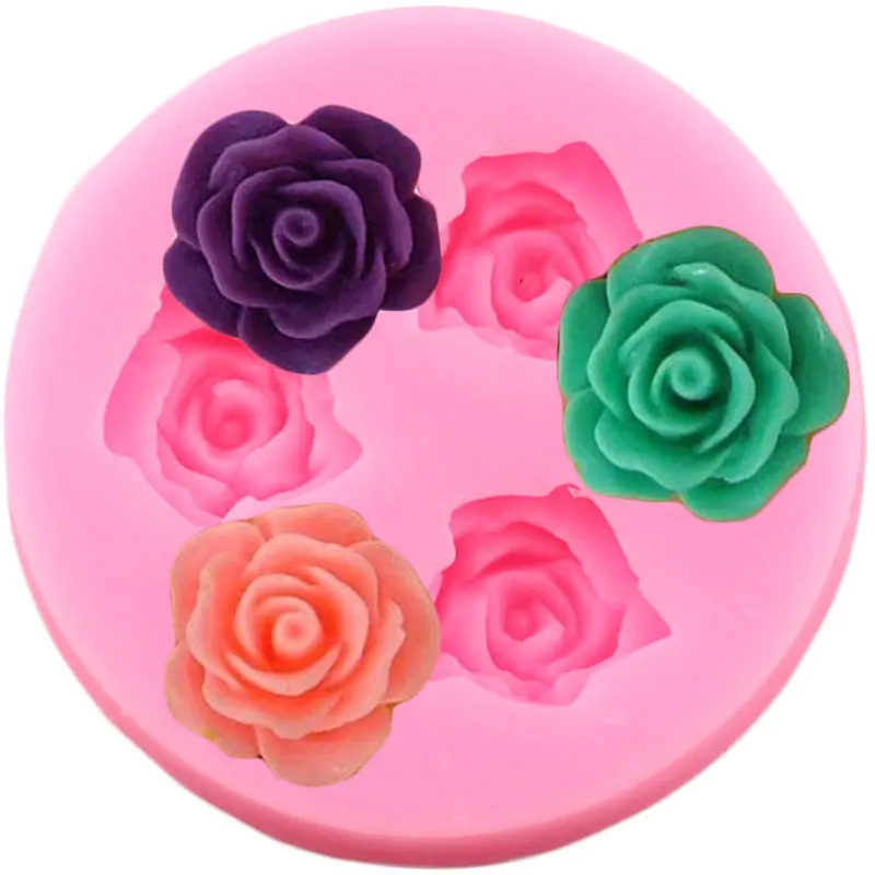 

Sugarcraft Rose силиконовые формы в виде цветка Свадебный кекс Topper инструменты для украшения тортов из мастики шоколадные конфеты формы для полим...