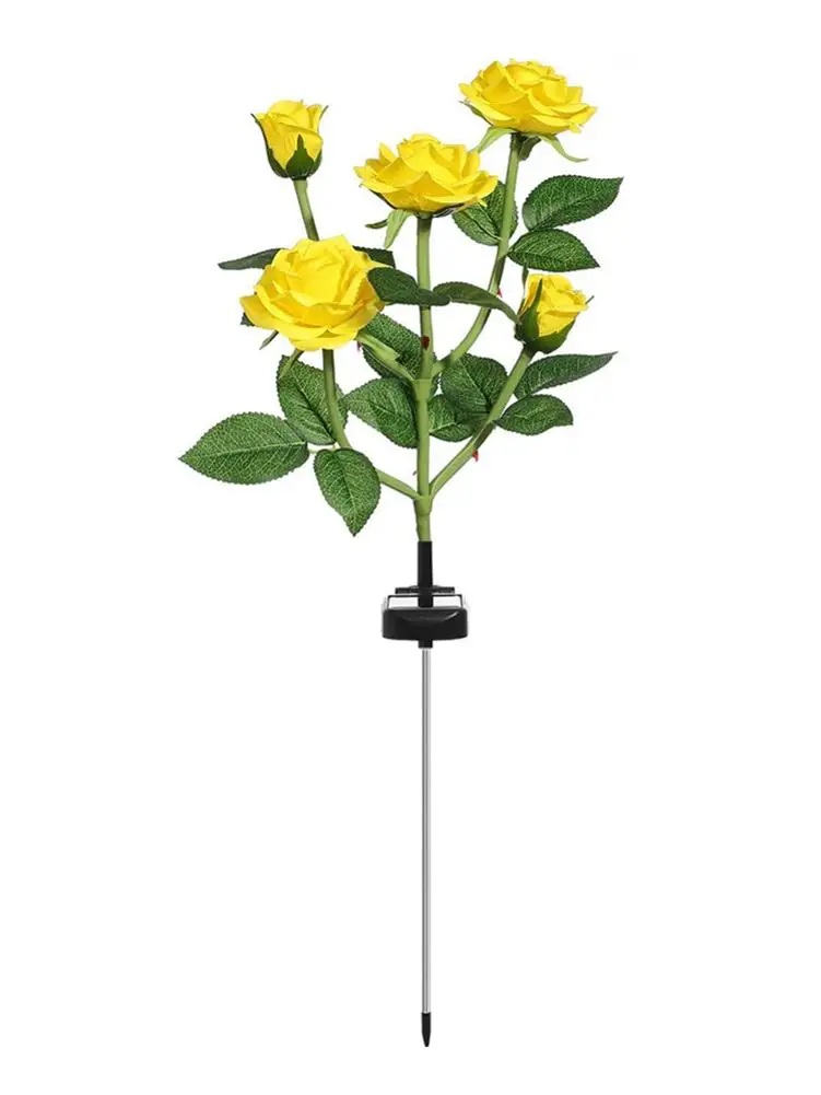 3 светодиода солнечный светильник в виде Розы водонепроницаемый садовый